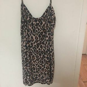 Cheetah print mini dress